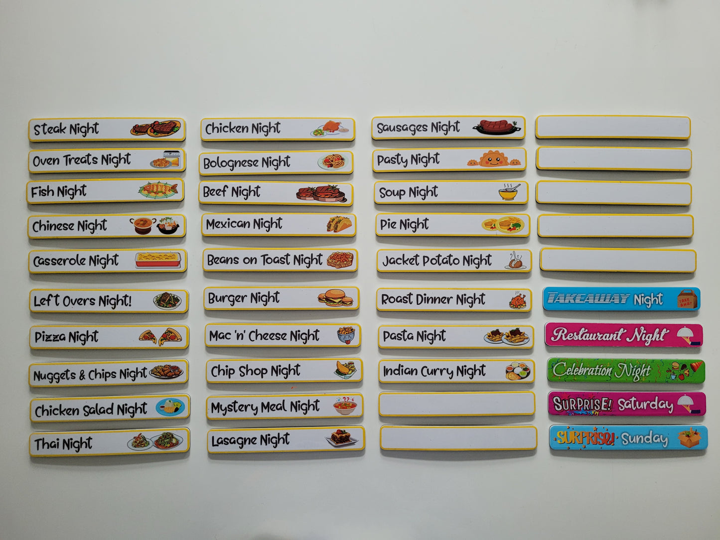 NEW! Eat Happy Eat Healthy - Premium A3 Wooden Whiteboard Set